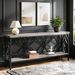 2-Tier Console Table, Industrial Sofa Table Behind Couch_maomaolike.com