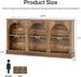 Console Table, Farmhouse Entryway Table With 3 Tier Storage_maomaolike.com