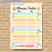 Allowance Tracker Painting Poster, Colorful Chore-themed Illustrated Poster, Practical Tool To Track Chores And Corresponding Earnings For Home_maomaolike.com
