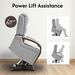 Power Lift Recliner Chair For Elderly, Recliner Chair With Massage & Heat, Electric Leather Lift Recliner Chair For Living Room With Side Pocket, Gray_maomaolike.com