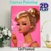 Glamorous Fashion Doll Painting Poster, Vibrant Pink-toned Sleek Updo Doll Poster, Bold Artistic Decor Ideal For Bedroom, Living Room_maomaolike.com