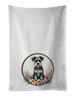 Schnauzer And Flowers Kitchen Towel Set Of 2 White Dish Towels Decorative Bathroom Hand Towel For Hand, Face, Hair, Yoga, Tea, Dishcloth, 19 X 28", White_maomaolike.com