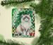 Ragdoll Cat By The Christmas Tree Porcelain Ornament Christmas Tree Hanging Decorations For Home Christmas Holiday, Rectangle, Gift, Multicolor_maomaolike.com