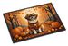 Tibetan Spaniel Fall Doormat Front Door Mat Indoor Outdoor Rugs For Entryway, Non Slip Washable Low Pile, 24H X 36W_maomaolike.com