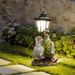 New Outdoor Solar Animal Decor Light, Hexagonal Resin Garden Figurine, Weatherproof Sensor Night Light, Universal For Garden, Lawn, Park And Ranch_maomaolike.com