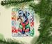 Schnauzer Christmas Porcelain Ornament Christmas Tree Hanging Decorations For Home Christmas Holiday, Rectangle, Gift, Multicolor_maomaolike.com