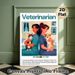 Veterinarian Themed Painting Poster, Warm Vivid Veterinarian With Cat & Dog Poster, Informative Decorative Piece Ideal For Veterinary Clinics, Pet_maomaolike.com