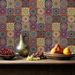 10*10cm*90 Pieces Set Waterproof PVC Tile Wall Stickers – Thickened Self-Adhesive Mediterranean Pattern Tiles For Home Decor_maomaolike.com