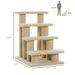 PawHut 25" 4-Step Multi-Level Carpeted Cat Scratching Post Pet Stairs, Beige_maomaolike.com