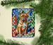 Dogue De Bordeaux Christmas Reindeer Porcelain Ornament Christmas Tree Hanging Decorations For Home Christmas Holiday, Rectangle, Gift, Multicolor_maomaolike.com