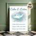 Calm & Listen Stingray Painting Poster, Soft Watercolor Cute Stingray Poster, Gentle Mindfulness Reminder To Maintain Calm And Focus, Suitable For_maomaolike.com