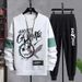 Men's Clothing Casual sports suit sweatshirt men's spring and autumn printed men's autumn clothes loose two piece suit men's clothing wholesale_maomaolike.com