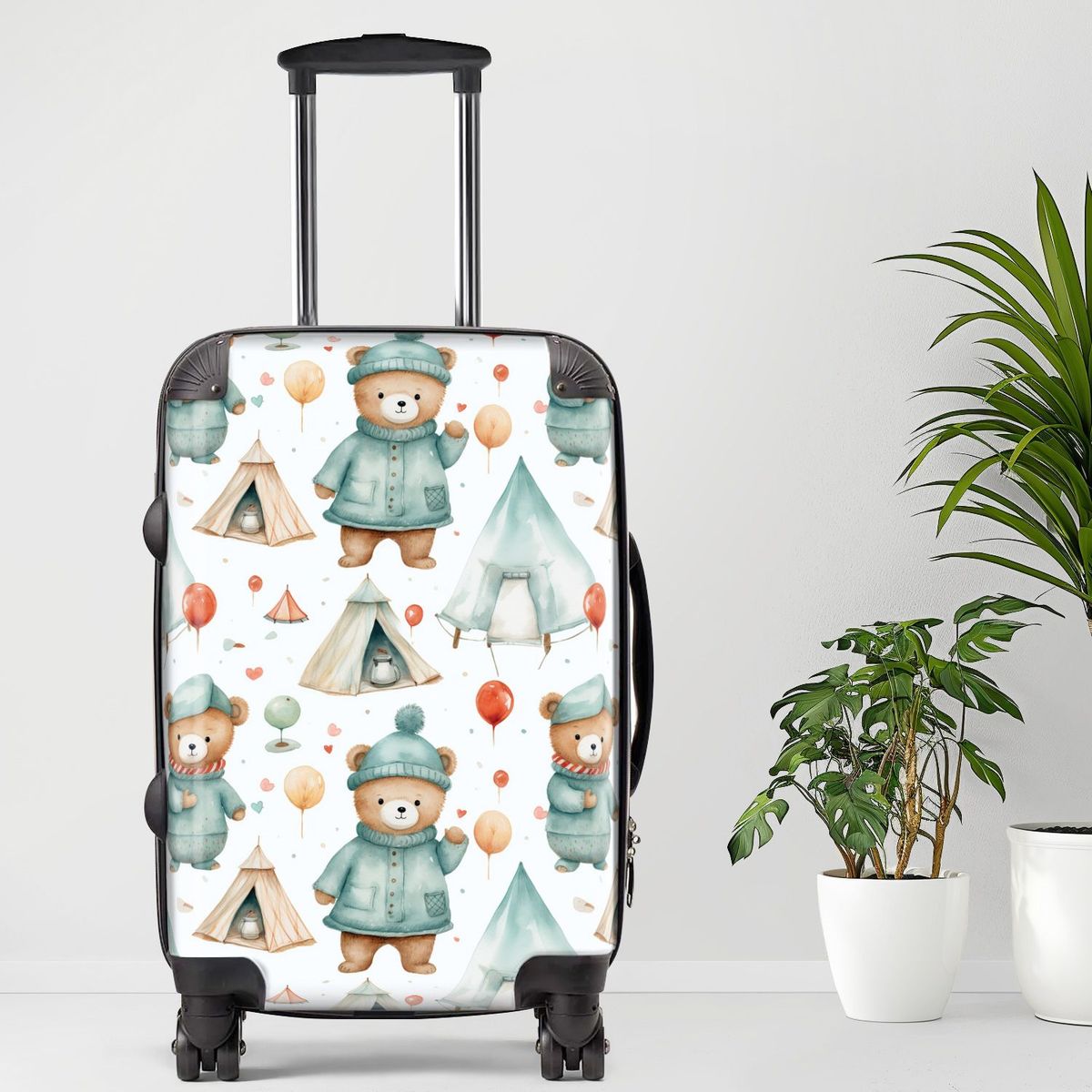 Bear9 Luggage, 20/24/28 Inch Luggage, Carry-On, Custom Luggage, Luggage Set, Suitcase, Travel, Vacation, Cabin Suitcase, Custom Suitcase, Personalized Luggage_maomaolike.com