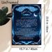 Ayatul Kursi Islamic Painting Poster, Luminous Blue Ornate Border Starry Night Crescent Moon Poster, Sacred Quranic Verse Decor Suitable For Home_maomaolike.com