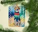 American English Coonhound Christmas Porcelain Ornament Christmas Tree Hanging Decorations For Home Christmas Holiday, Rectangle, Gift, Multicolor_maomaolike.com