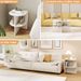 Half Round End Table With Open Shelves For Small Space Open Shelves Provide Foot Pads For Living Room, Bedroom And Office_maomaolike.com