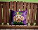 Labradoodle King Of Mardi Gras Throw Pillow Machine Washable, Indoor Outdoor Decorative Pillow For Couch, Bed Or Patio, 14Hx14W_maomaolike.com