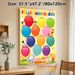 Birthday Calendar Painting Poster, Vibrant Cartoon Animal & Balloon Themed Poster, Practical Design To Track Monthly Birthdays, Ideal For Office_maomaolike.com