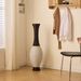 39-Inch Tall Standing Designer Floor Vase - Durable Artificial Rattan - Elegant Two-Tone Dark Brown Finish - Ideal Decor Accent For Living Room, Bedroom, Entryway - Stylish Home Decor Statement Piece_maomaolike.com