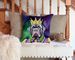 Neapolitan Mastiff King Of Mardi Gras Throw Pillow Machine Washable, Indoor Outdoor Decorative Pillow For Couch, Bed Or Patio, 14Hx14W_maomaolike.com