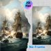 Naval Battle Painting Poster, Dramatic Realistic Vintage Warships Combat Scene Poster, Captivating Historical Nautical Decor For Home Office, Living_maomaolike.com