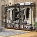 Freestanding Closet Organizer With 6 Shelves And Hanging Bar_maomaolike.com