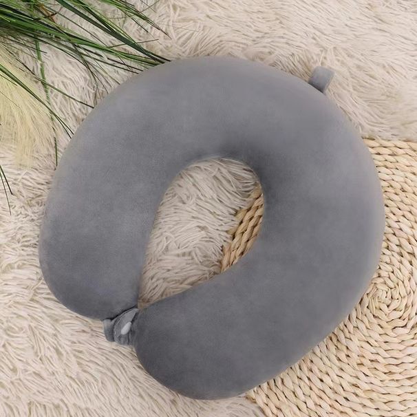 Simple Plush U-shaped Driving Travel Neck Nap Pillow Comfortable To Relieve Fatigue_maomaolike.com