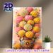 Pastel Pumpkin Bouquet Painting Poster, Soft-toned Watercolor Style Poster, Vibrant Striped Pumpkins In Ornate Floral Vase, Warm Cozy Decor For Living_maomaolike.com