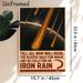 Iron Rain & Mars Themed Painting Poster, Vintage Retro Cosmic Meteor Shower Scene Poster, Sci-fi Inspired Wall Decor For Home Office, Living Room_maomaolike.com