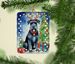 Giant Schnauzer Pointer Christmas Reindeer Porcelain Ornament Christmas Tree Hanging Decorations For Home Christmas Holiday, Rectangle, Gift, Multicolor_maomaolike.com