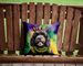 Portuguese Water Dog King Of Mardi Gras Throw Pillow Machine Washable, Indoor Outdoor Decorative Pillow For Couch, Bed Or Patio, 14Hx14W_maomaolike.com