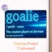 Goalie Definition Painting Poster, Neon Blue Cyber-style Text Poster, Unique Sports-themed Wall Decor Suitable For Game Rooms, Sports Lounges_maomaolike.com
