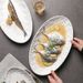 Steamed Special High-end Ceramic Fish Home Use New Oval Large Dish Dan-shaped Deep Plate_maomaolike.com