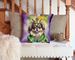 Tibetan Spaniel King Of Mardi Gras Throw Pillow Machine Washable, Indoor Outdoor Decorative Pillow For Couch, Bed Or Patio, 14Hx14W_maomaolike.com