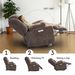 Power Lift Recliner Chair For Elderly, Recliner Chair With Massage & Heat, Electric Leather Lift Recliner Chair For Living Room With Side Pocket, USB & Type-C Charge Port, Dark Brown_maomaolike.com