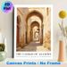 Casbah Of Algiers Themed Painting Poster, Warm-toned Textured Oil Painting Poster, Sunlit Arched Alleyway Scene, Brings Exotic Cultural Ambiance_maomaolike.com