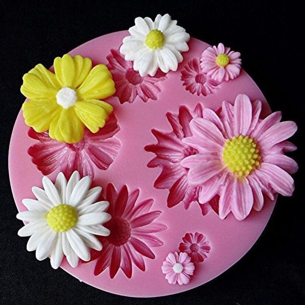 1pc 3D Flower Silicone Molds for Cake Decorating and Baking - Perfect for Fondant, Chocolate, Candy, and More!_maomaolike.com