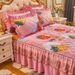European Princess Lace Quilted Crystal Single Piece Thickened Warm Milk Velvet Bed Cover Bedspread Skirt Style 1.8m_maomaolike.com
