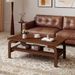 47 Inches Accent Rectangular Coffee Table Open Shelves Design,for Living Room, Bedroom, Study, Reception Room_maomaolike.com