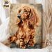 Long-haired Dachshund Painting Poster, Realistic Warm-toned Pet Portrait Poster, Delicate Fur Details, Ideal Wall Decor For Living Room, Bedroom And_maomaolike.com