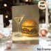 Gourmet Still Life Painting Poster, Realistic Cheeseburger & Martini With Olive Poster, Elegant Food-themed Decor Suitable For Restaurant, Kitchen And_maomaolike.com