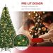 7ft Pre-Lit Full Douglas Fir Artificial Christmas Tree With Realistic Branches, 700 Warm White LED Lights And 2154 Tips_maomaolike.com