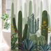 Home Garden Waterproof And Impermeable Printed Shower Curtain Polyester Punch Free Shower Curtain Spot_maomaolike.com