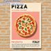 Margherita Pizza Painting Poster, Retro-styled Realistic Italian Cuisine Scene Poster, Brings Warm Culinary Vibe, Suitable For Kitchen And Dining Area_maomaolike.com