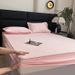 Class A Mica Cooling Bed Sheet Solid Color Ice Silk Three-Piece Set Machine Washable Summer Air Conditioning Mat Cool_maomaolike.com