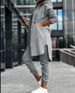 Women's Clothing new fashion casual hooded fleece sweatshirt jacket two piece set for women_maomaolike.com