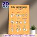 Baby Sign Language ASL Chart Painting Poster, Vibrant Cartoon-style Hand Gesture Illustration Poster, Clear Visual Guide To Learn Basic Sign Language_maomaolike.com