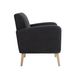 Mid-Century Modern Fabric Accent Armchair Single Sofa With Rubber Wood Legs For Living Room_maomaolike.com