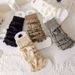 Twisted knitted socks for women autumn winter long leg socks slimming Y2K leg sets warm thick line pile socks_maomaolike.com