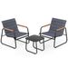 3 Pieces Patio Bistro Set Outdoor Fabric Conversation Set Up To 330 Lbs For Porch, Patio, Balcony And Other Small Spaces_maomaolike.com